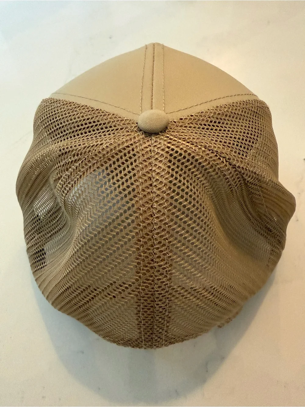 OTTO Beige Trucker Hat with Retro Heart Stripe